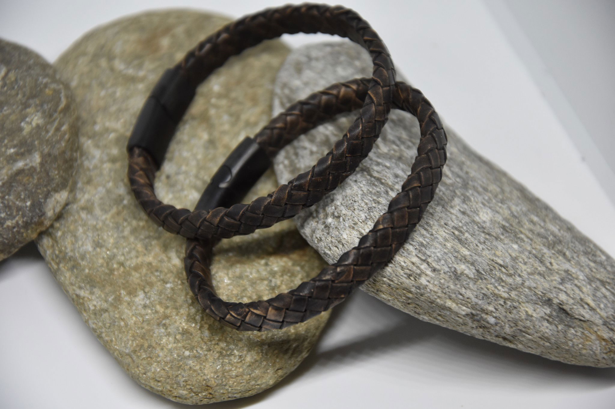 N°11 Lederen Armband Donker Bruin