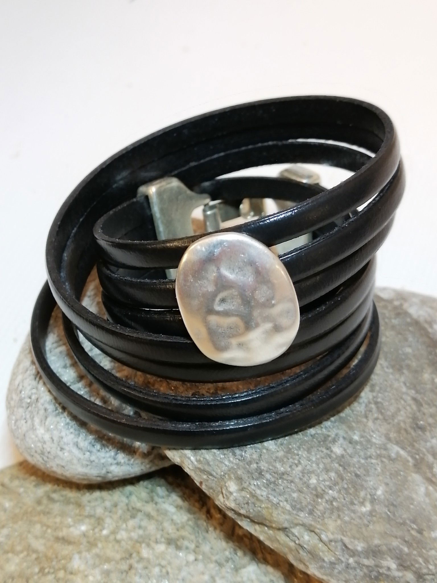 N°8 Wikkel Armband zwart