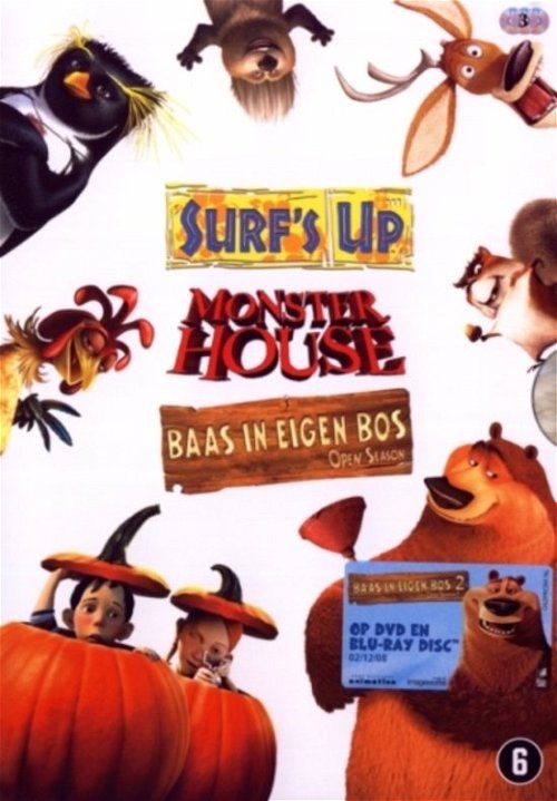 Animation - Surf's Up / Monster House / Open Season (DVD)