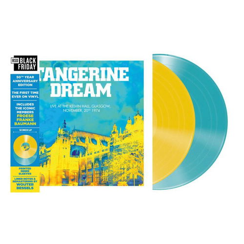 Tangerine Dream - Live At Kelvin Hall, Glasgow (Aqua blue and yellow vinyl) - Bf24 - 2LP (LP)