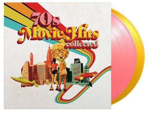 Various - 70s Movie Hits Collected (Pink and yellow vinyl) - 2LP (LP)