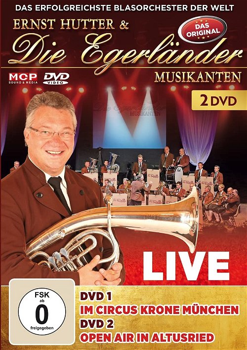 Ernst Hutter - Die Egerländer Musikanten - Live - 2 disks (DVD)