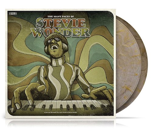 Various / Stevie Wonder - The Many Faces Of Stevie Wonder (Brown and yellow marbled Vinyl) - 2LP (LP)