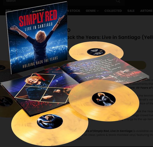 Simply Red - Holding Back The Years: Live In Santiago (Yellow marble vinyl) - 3LP (LP)