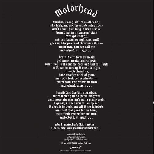 Motorhead - Motorhead / City Kids (MV)