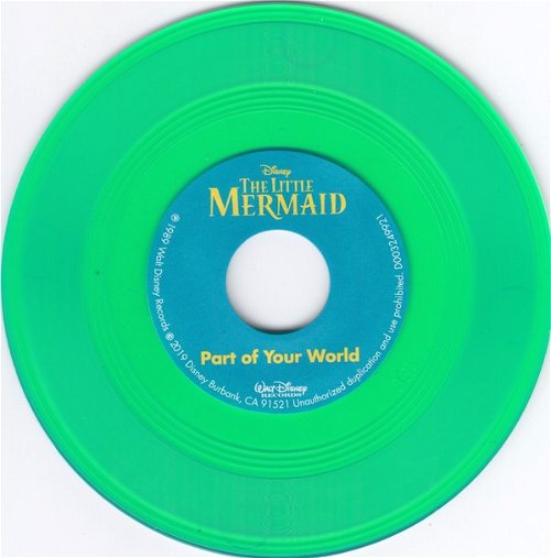 Jodi Benson - Part Of Your World (Green vinyl) - Walt Disney Records - 3" Disc (SV)