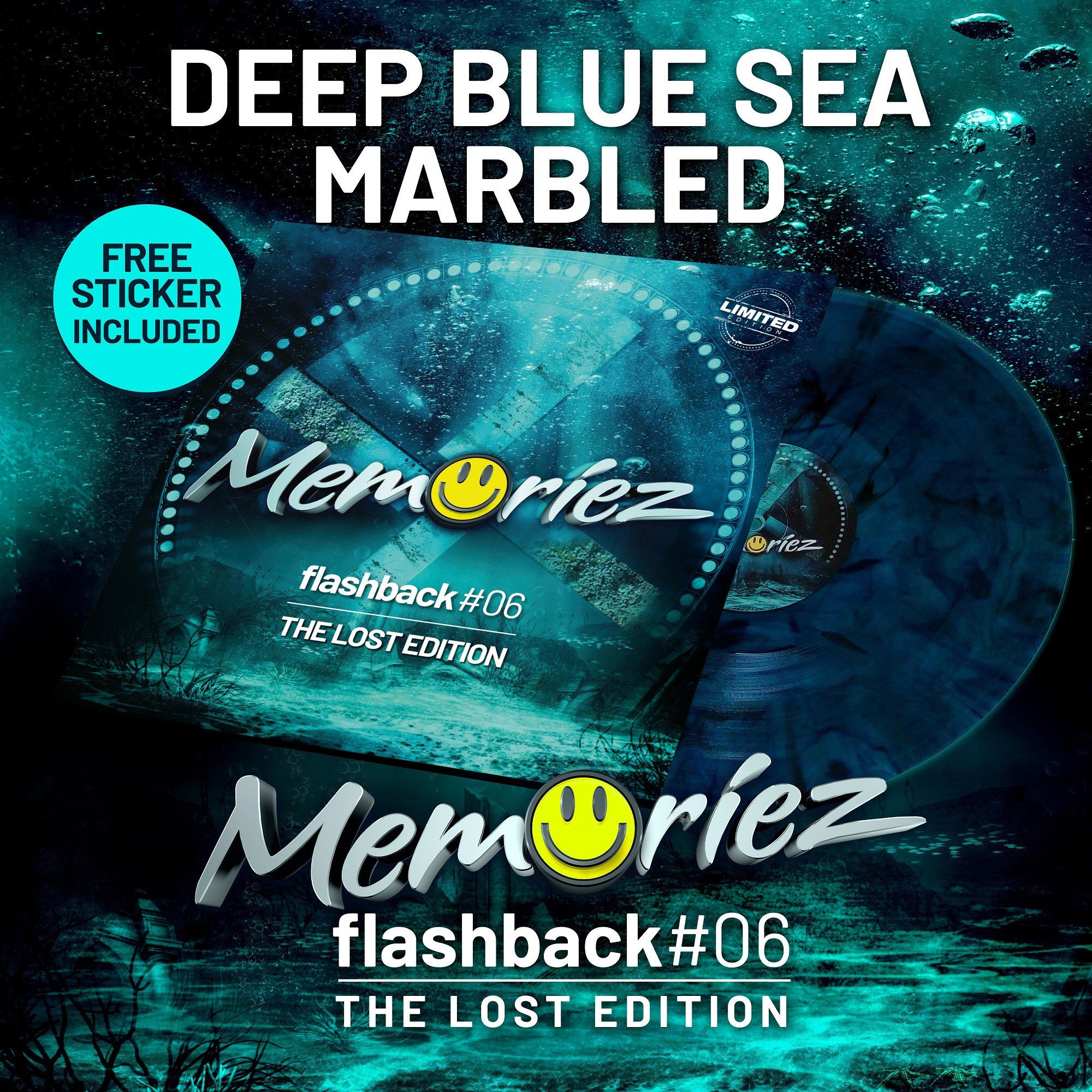 Various - Memoriez Flashback #06 - The Lost Edition (Deep blue sea marbled vinyl) (MV)