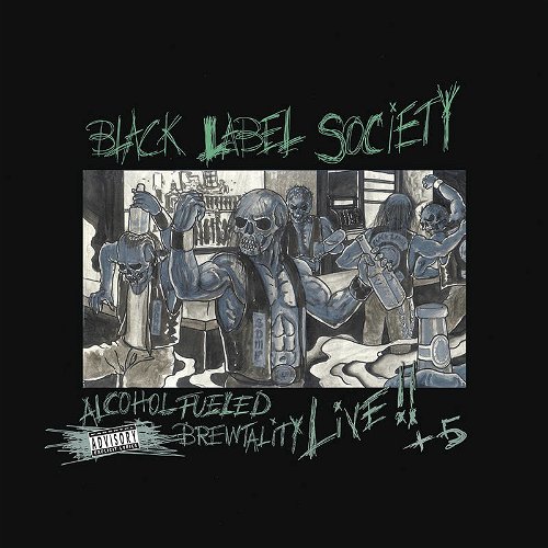 Black Label Society - Alcohol Fueled Brewtality Live!! + 5 (Clear with green & black vinyl) - 2LP RSD22 (LP)