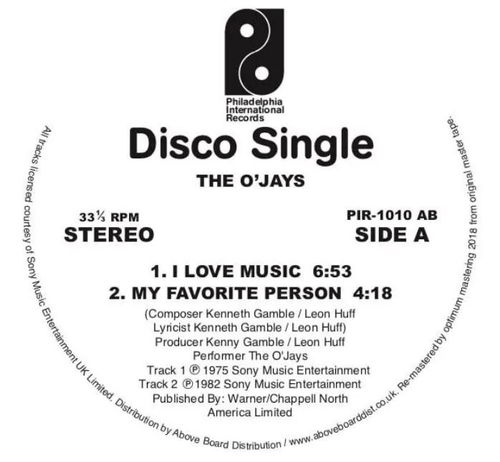 The O' Jays - I Love Music (2026 Repress) (MV)