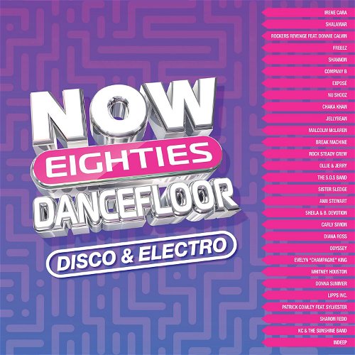 Various - Now Eighties Dancefloor Disco & Electro (Purple and pink vinyl) - 2LP (LP)