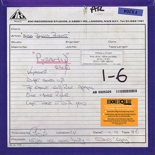 Alan Parsons Project - Pyramid Work In Progress (Orange vinyl) RSD24 (LP)