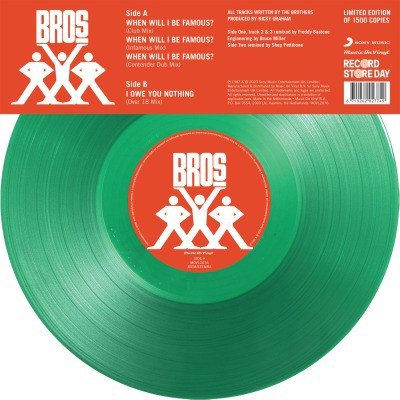 Bros - When Will I Be Famous - I Owe You Nothing Mixes (Green transparent vinyl) RSD23 (MV)