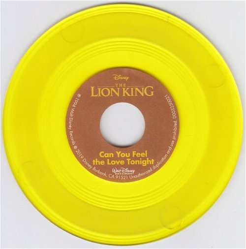 Joseph Williams / Sally Dworsky - Can You Feel The Love Tonight (Yellow vinyl) - Walt Disney Records - 3" Disc (SV)